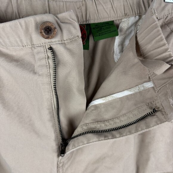 BOSTON TRADES SHORTS MEN'S ,EDIUM BEIGE KHAKI CARGO DRAWSTRING BEACH RELAXED - Picture 3 of 16